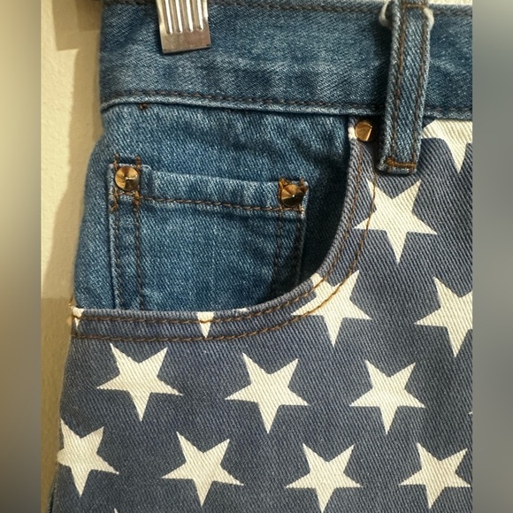 Patriotic Denim Women's Shorts - Picture 2 of 3
